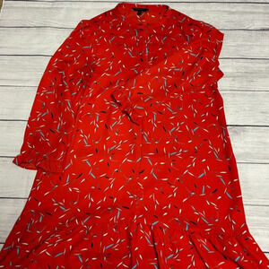 Banana Republic Red Shift Dress Size Medium Petite